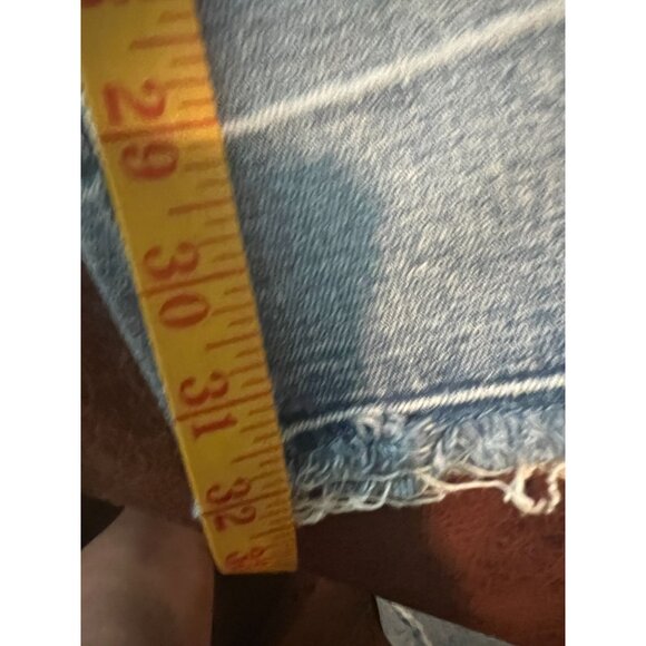 Blakeley Womens 3X Light Blue Distressed Flair Leg Jeans 32" Inseam Boho 70s - Picture 6 of 12